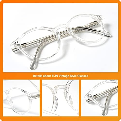 Tijn naočare za blokiranje plavog svjetla za muškarce žene starinske naočare s debelim okruglim obodom
