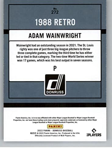 2022 Donruss 272 Adam Wainwright Retro 1988 NM-MT Cardinals