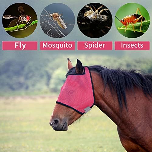 HYUNLAI konjska muva maska za konje sa ušima Mini, mrežasti dizajn, udoban materijal za efikasnu zaštitu konja