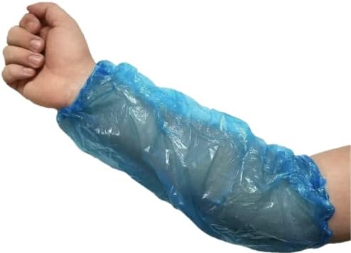 KLEEN CHEF jednokratne plastične rukave za ruke - pakovanje od 100 | plastične navlake za ruke sa elastičnim krajevima, plava 18