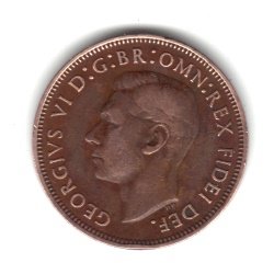 1951. Velika Britanija Velika Britanija Engleski pola penija novčića Km 868