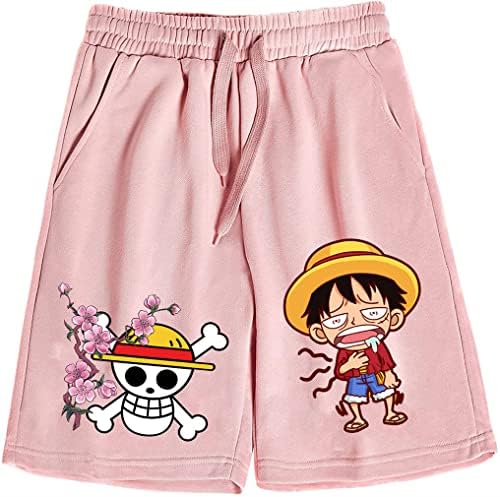 Ubeisy Symish Monkey D LUFFY Anime kratke hlače Jedno komad Anime Teretane kratke hlače Anime kratke muškarce