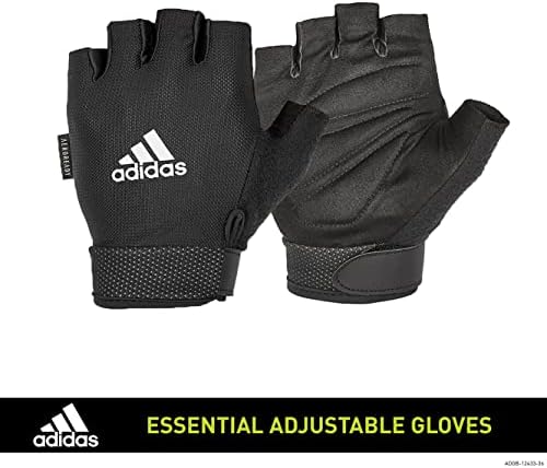 ADIDAS esencijalne rukavice bez prstiju za muškarce i žene - podstavljene rukavice za podizanje težine - podesivi ručni ručni kaiševi