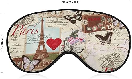 Tour Eiffel Vintage, Pariz Sleep Maska za oči Slatka slepogstruka očiju pokriva sjenilo za žene Muška Pokloni