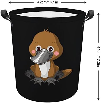 Zabava Zoo Platypus korpa za veš okrugle platnene platnene korpe sa ručkama vodootporna sklopiva kanta za pranje veša torba za odeću