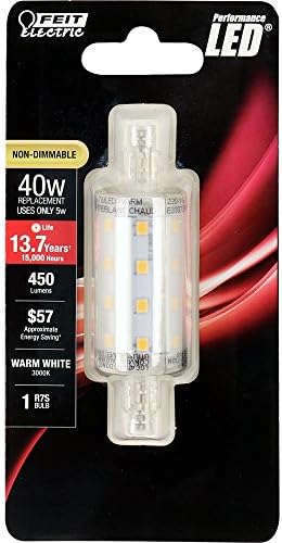 Feit električna Bpj78 / LED 40W ekvivalentna R7S LED sijalica bez zatamnjivanja, topla bijela, 3,25 H x 0,875 D