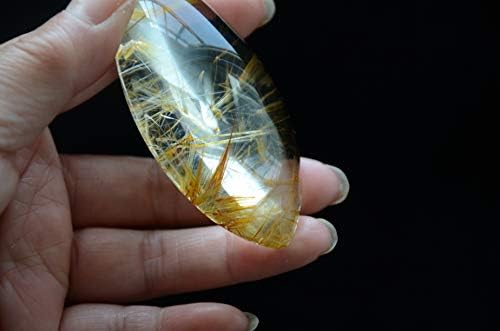Rijetki prirodni tibetan Himalayan Visoka nadmorska visina Clear Gold rutilirani kristalni kvarcni 2,91 inčni duhovni reiki ljekovita