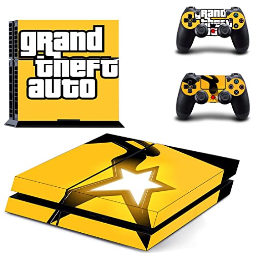 Za PS4 PRO - Igra Grand GTA Theft i auto PS4 ili PS5 naljepnica za kožu za reprodukciju 4 ili 5 konzola i kontrolera naljepnica Vinil