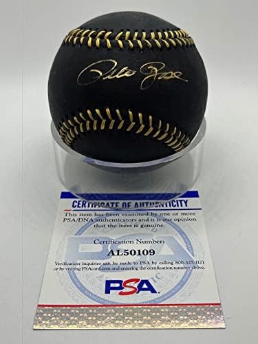 Pete Rose potpisan autogram službeni MLB crno-zlatni čipka za bejzbol PSA DNK * 09 - AUTOGREM BASEBALLS