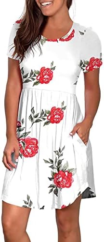 Ljetna jesenska grafička haljina za žene 2023 odjeća modni kratki rukav pamučni posadni vrat na pletene salonske haljine na na na