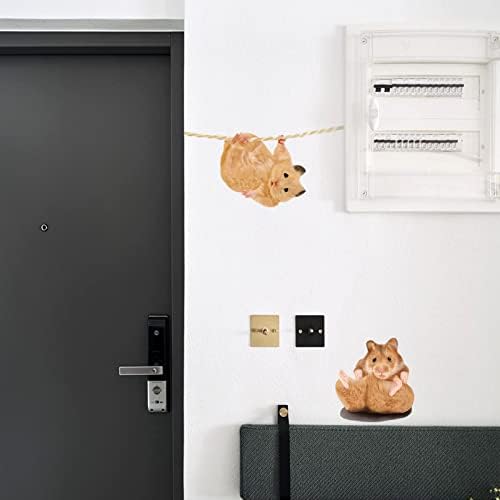 Royolam Slatki hrčak Zidni naljepnica za vijučenje miše štakor Zidno naljepnica za životinje i štap vodootporne zidne umjetničke naljepnice