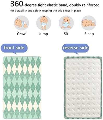 Aqua tematski obloženi listovi, prenosivi mini kreveti za dječji krevetić ultra mekani materijali-dječji krevetić za djevojčicu ili