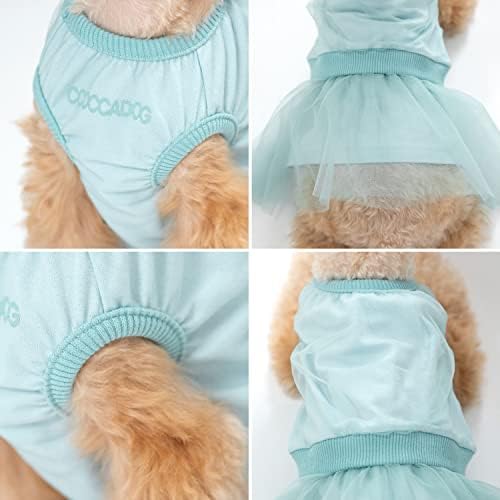 CCOCCOCDOG DOG PRINCESS Dress Sky Blue Medium, pas Tutu Suknja, Tulle Ruffle haljina, izvrsna i moda, savršena za zabave i druge prilike