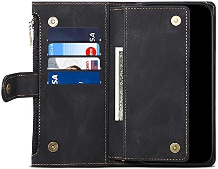 Mobilni telefoni Flip Case torbica za novčanik kompatibilna sa Samsung Galaxy A73 5G, futrola sa patentnim zatvaračem sa utorom za