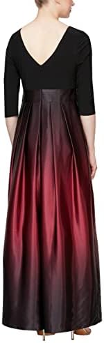 S. L. Moda ženska duga satenska Ombre haljina za zabavu sa džepovima