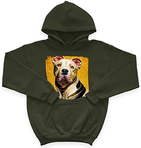 Pitbull Face Kids 'spužva Fleece Hoodie - pas Print Kids' Hoodie - šareni hoodie za djecu