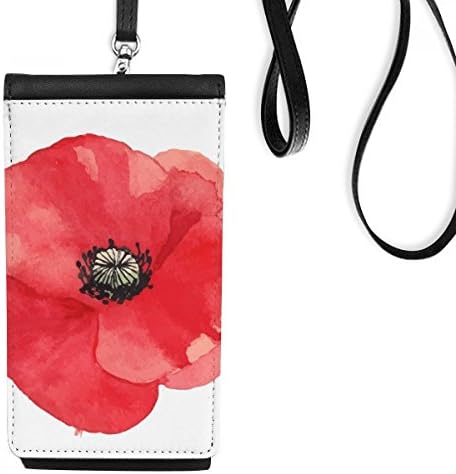 Akvarel crvena cvjetna slikarsko slikanje kukuruz telefon novčanik torbica viseće torbice za mobilne torbe