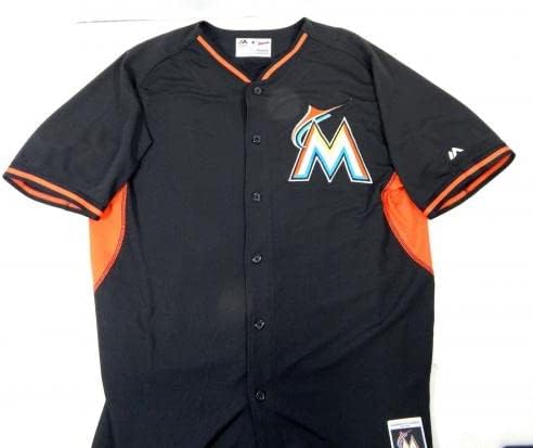 2014-16 Miami Marlins Greg Nappo 15 Igra Rabljeni Black Jersey Ex St BP 46 946 - Igra Polovni MLB dresovi