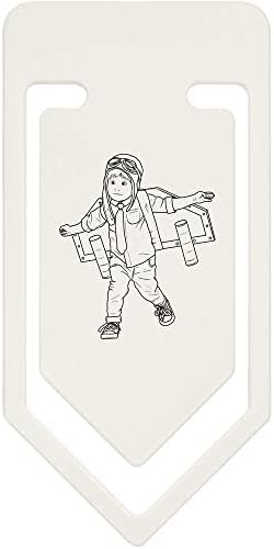 Azeeda 91mm 'Dječak igrajući avion' veliki plastični isječak za papir