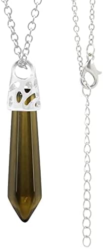 Hamme ogrlice za žene šesterokutni privjesci Kvarcni kamen prirodni za ogrlice zamotani kristalno dragi metak Privjesak u obliku čakre