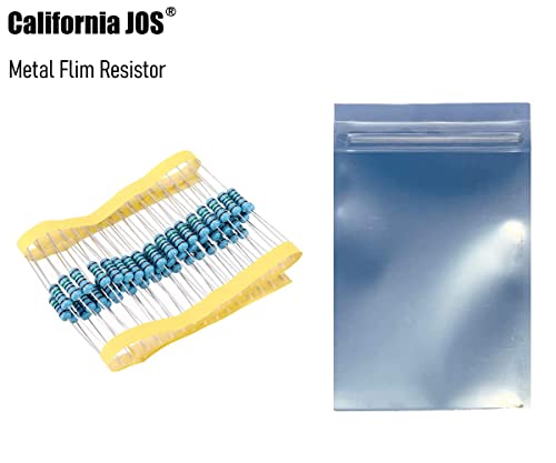 California JOS 100pcs 2m ohm otpornik 1 / 4W ±1% tolerancija metalni Film fiksni otpornici, preko 189 više vrijednosti otpora opcionalno