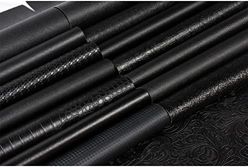 Caxilee sve crne plahte od umjetne kože 15 kom 8.3 x 12 A4 Sintetička kožna tkanina za naušnice cipele torbe luk DIY nakit dekoracija