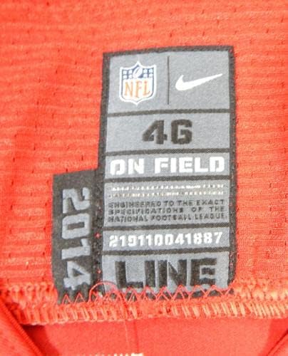 2014 San Francisco 49ers Carradine 95 Igra Izdana crvena dres 70 P 46 7 - Neidređena NFL igra Rabljeni dresovi