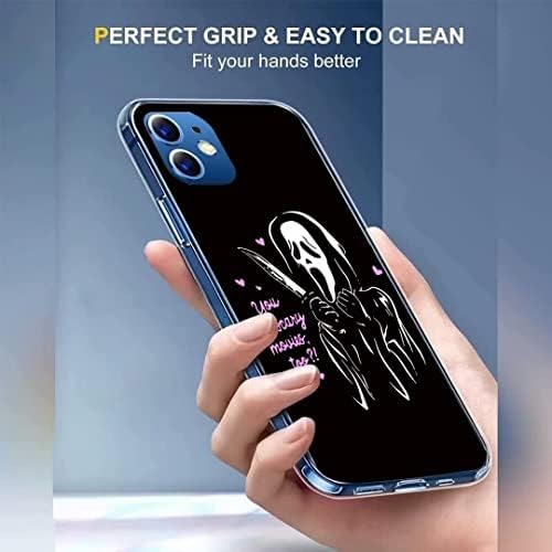 Kućište telefona Kompatibilan je s iPhone 14 Pro Max Ghost horor lice koje vam se sviđa zastrašujuće ililikonski čisti čisti zaštitni