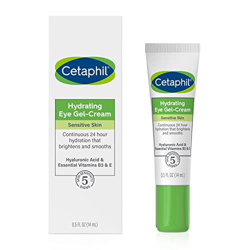 Cetaphil hidratantna gel za oči, sa hialuronskom kiselinom, 0,5 fl oz, osvjetljava i glatka ispod očiju, 24-satnu hidrataciju za sve